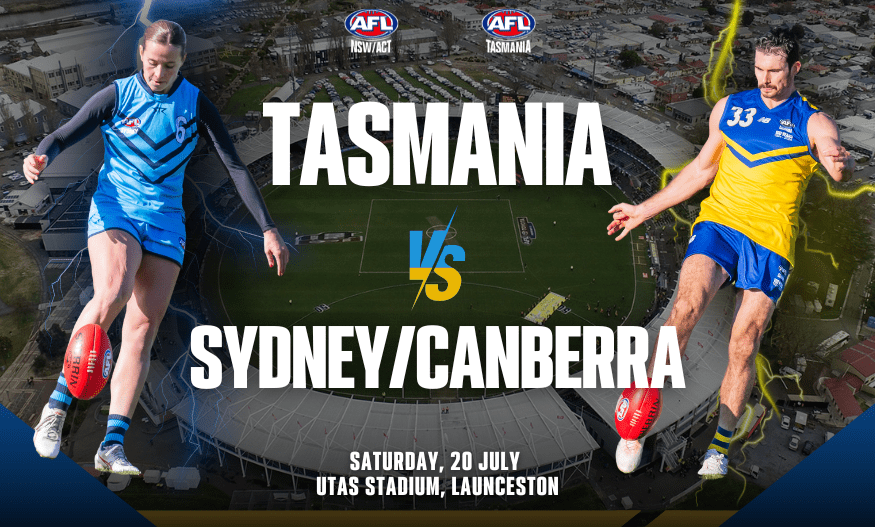 The teams: Canberra/Sydney vs Tasmania - AFL Canberra